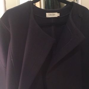 Calvin Klein Black Oversized Coat (wool)